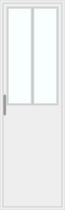 Door horizontal divided half-glass